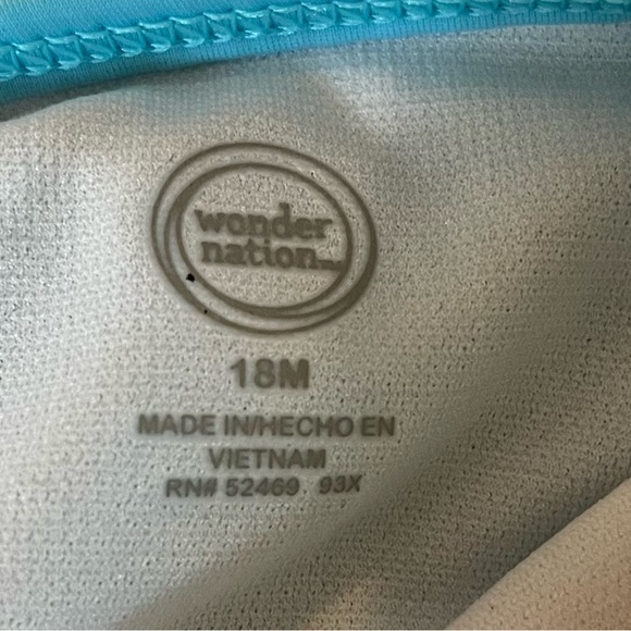 NWT toddler girl one piece bathing swim suit unicorn ruffle 18 months - Picture 4 of 4